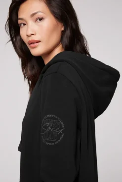 Damen CAMP DAVID & SOCCX Sweatkleid mit Kapuze und Glossy Prints