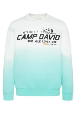 Herren CAMP DAVID & SOCCX Sweatshirt Dip Dye mit Puff-Print