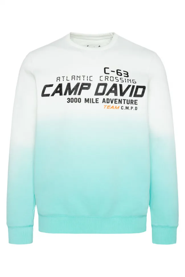 Herren CAMP DAVID & SOCCX Sweatshirt Dip Dye mit Puff-Print