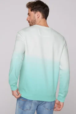 Herren CAMP DAVID & SOCCX Sweatshirt Dip Dye mit Puff-Print