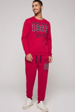 Herren CAMP DAVID & SOCCX Sweatshirt mit Artwork im Retro-Style royal red
