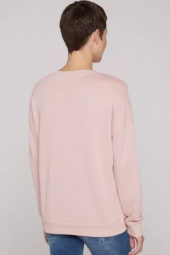 Damen CAMP DAVID & SOCCX Sweatshirt mit Ausbrenner-Effekten und Print rose blush