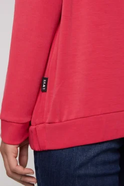 Damen CAMP DAVID & SOCCX Sweatshirt mit Gummizugsaum pinky red