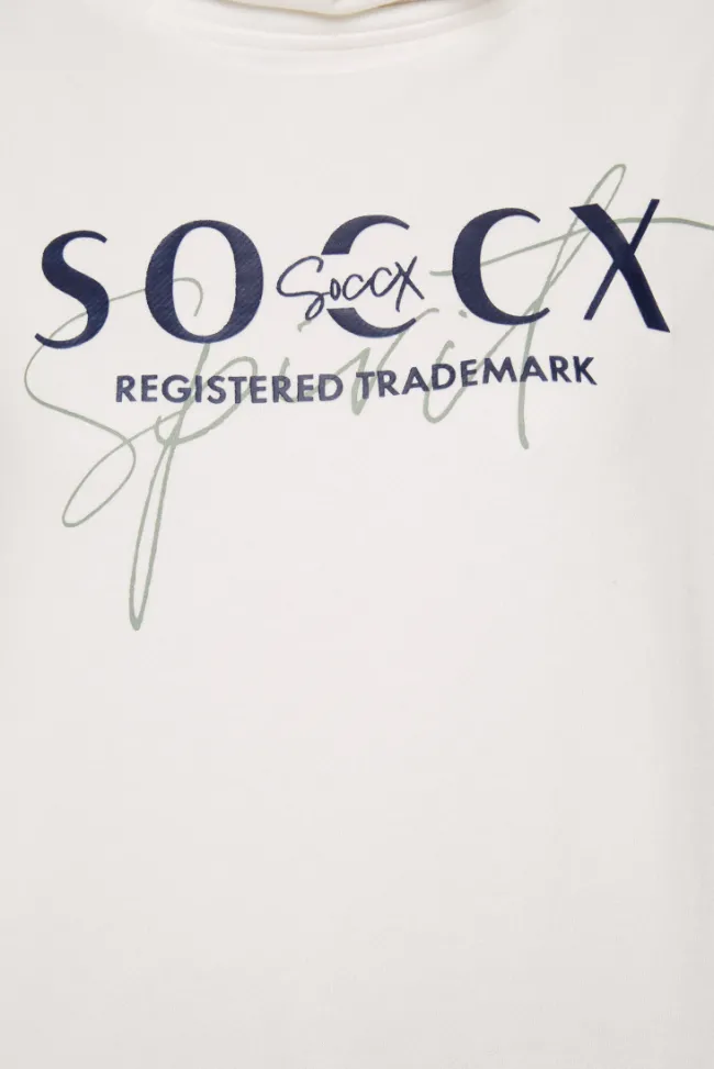 Damen CAMP DAVID & SOCCX Sweatshirt mit hohem Kragen und Logo Print