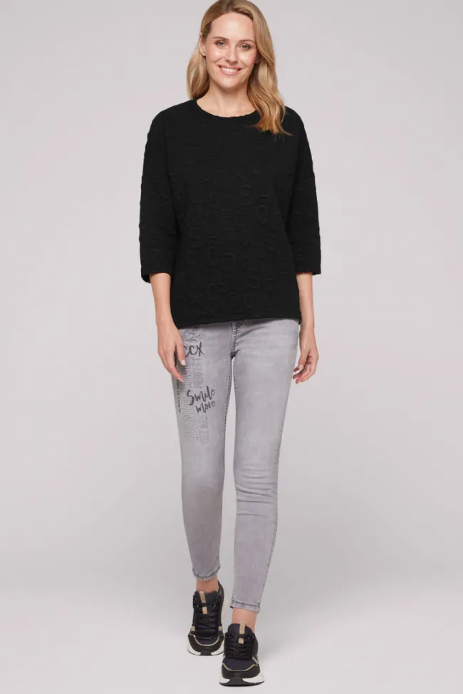 Damen CAMP DAVID & SOCCX Sweatshirt mit Intarsia-Artwork