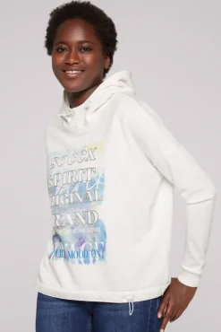 Damen CAMP DAVID & SOCCX Sweatshirt mit Kapuze und Print Artwork