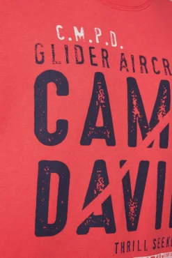 Herren CAMP DAVID & SOCCX Sweatshirt mit Logo Print skipper red