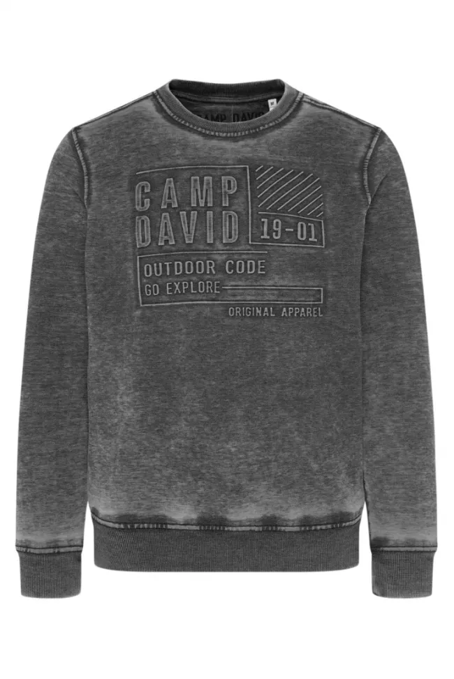 Herren CAMP DAVID & SOCCX Sweatshirt mit Prägedruck