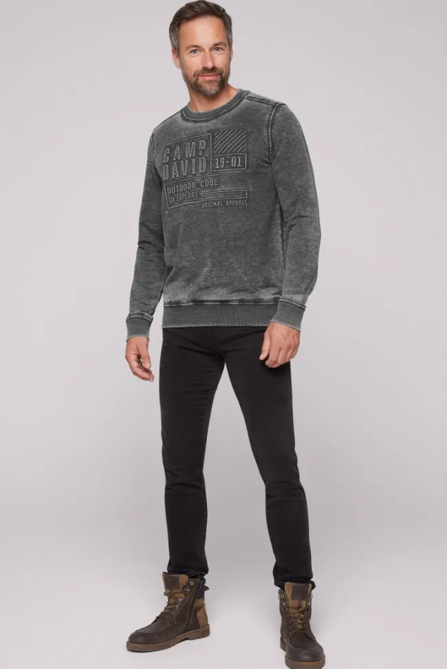 Herren CAMP DAVID & SOCCX Sweatshirt mit Prägedruck