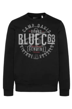 Herren CAMP DAVID & SOCCX Sweatshirt mit rundem Label Print
