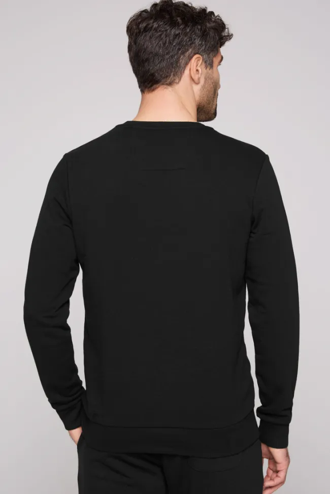 Herren CAMP DAVID & SOCCX Sweatshirt mit rundem Label Print