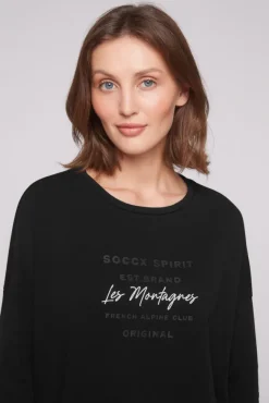 Damen CAMP DAVID & SOCCX Sweatshirt mit tonigen Rubber Prints