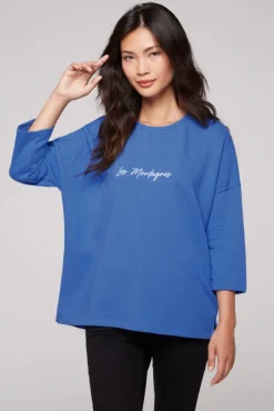 Damen CAMP DAVID & SOCCX Sweatshirt mit tonigen Rubber Prints