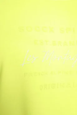 Damen CAMP DAVID & SOCCX Sweatshirt mit tonigen Rubber Prints yellow lime