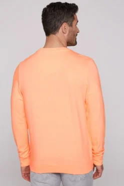 Herren CAMP DAVID & SOCCX Sweatshirt mit Wording Print speed orange