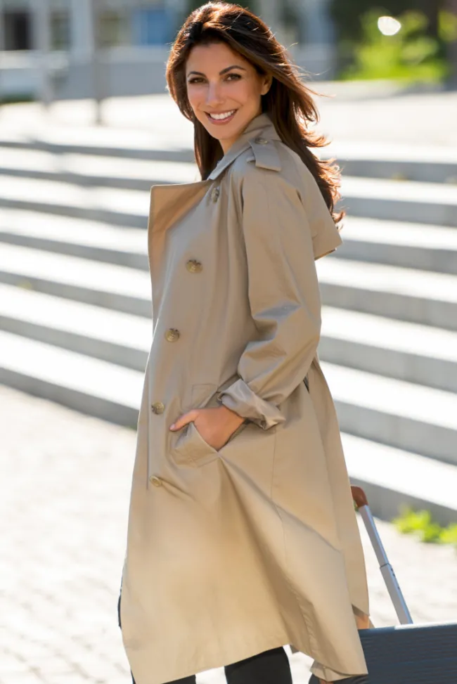 Damen CAMP DAVID & SOCCX Trenchcoat mit Bindegürtel dark stone beige