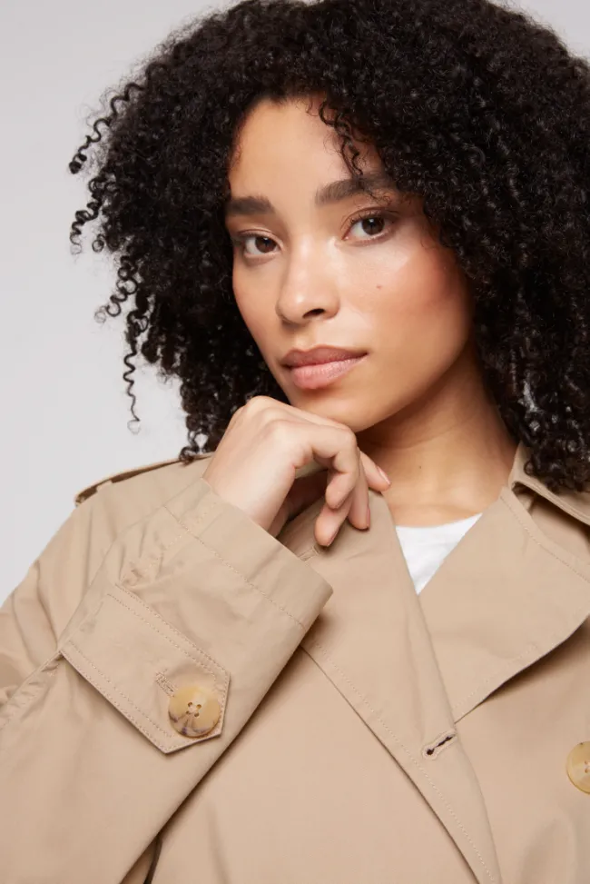 Damen CAMP DAVID & SOCCX Trenchcoat mit Bindegürtel dark stone beige