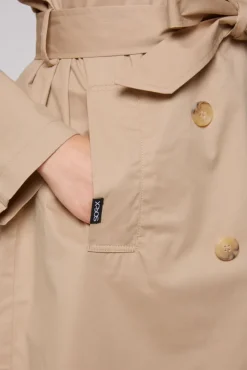 Damen CAMP DAVID & SOCCX Trenchcoat mit Bindegürtel dark stone beige