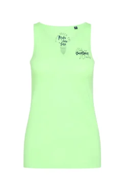 Damen CAMP DAVID & SOCCX Trägershirt mit offenem Rundhalsausschnitt fresh lime
