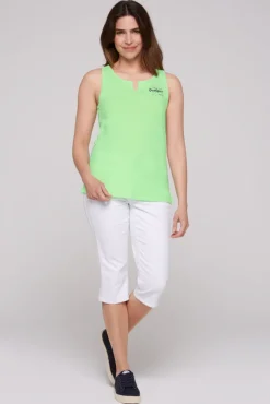 Damen CAMP DAVID & SOCCX Trägershirt mit offenem Rundhalsausschnitt fresh lime