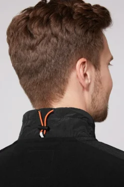 Herren CAMP DAVID & SOCCX Troyer-Fleeceshirt mit Tapes und Prägedrucken