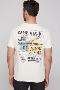 Herren CAMP DAVID & SOCCX T-Shirt mit Brusttasche und Rücken-Artwork