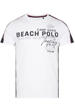 Herren CAMP DAVID & SOCCX T-Shirt mit Color-Blocking und Artwork