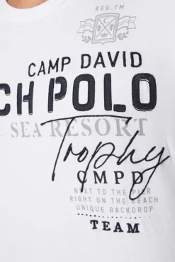 Herren CAMP DAVID & SOCCX T-Shirt mit Color-Blocking und Artwork