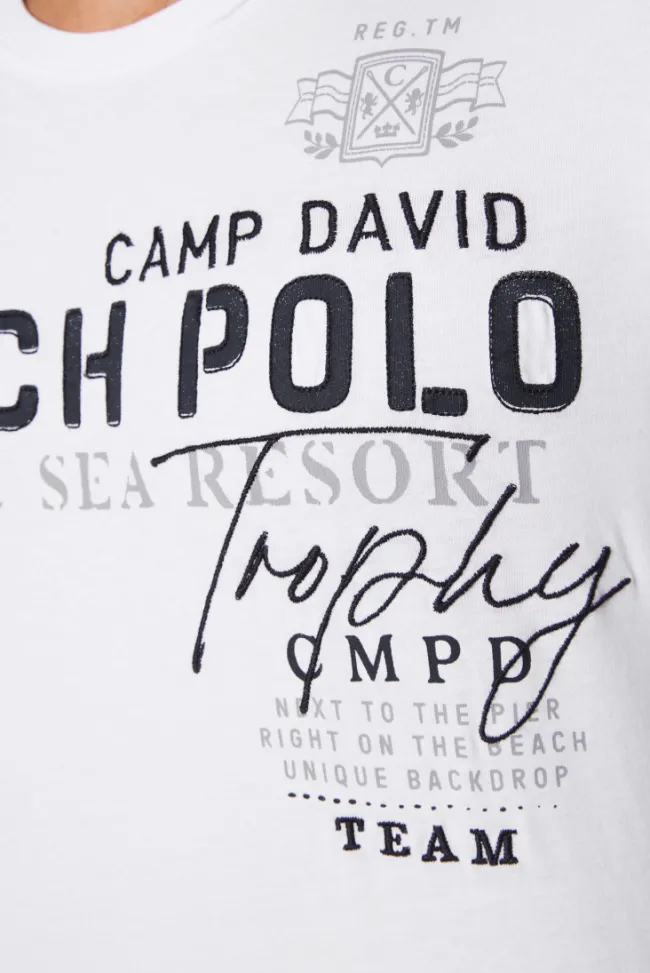 Herren CAMP DAVID & SOCCX T-Shirt mit Color-Blocking und Artwork