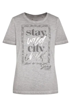 Damen CAMP DAVID & SOCCX T-Shirt mit Folienprint