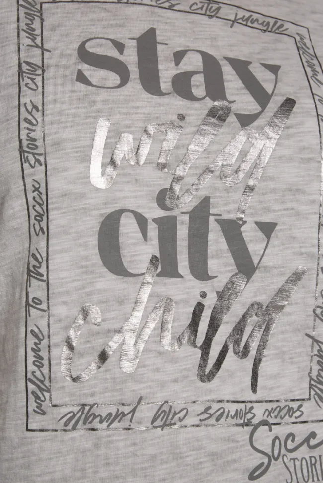Damen CAMP DAVID & SOCCX T-Shirt mit Folienprint