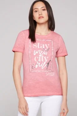 Damen CAMP DAVID & SOCCX T-Shirt mit Folienprint