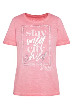 Damen CAMP DAVID & SOCCX T-Shirt mit Folienprint