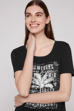 Damen CAMP DAVID & SOCCX T-Shirt mit Pailletten-Artwork