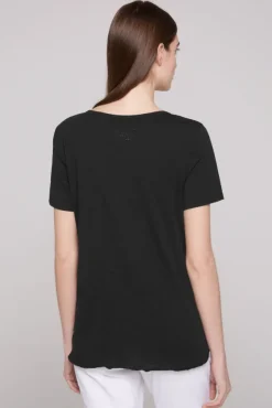 Damen CAMP DAVID & SOCCX T-Shirt mit Pailletten-Artwork