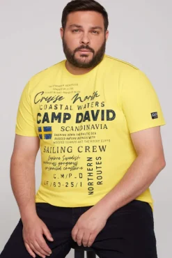 Herren CAMP DAVID & SOCCX T-Shirt mit Print Artwork light lime