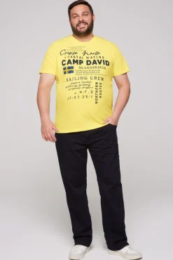 Herren CAMP DAVID & SOCCX T-Shirt mit Print Artwork light lime