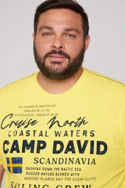 Herren CAMP DAVID & SOCCX T-Shirt mit Print Artwork light lime
