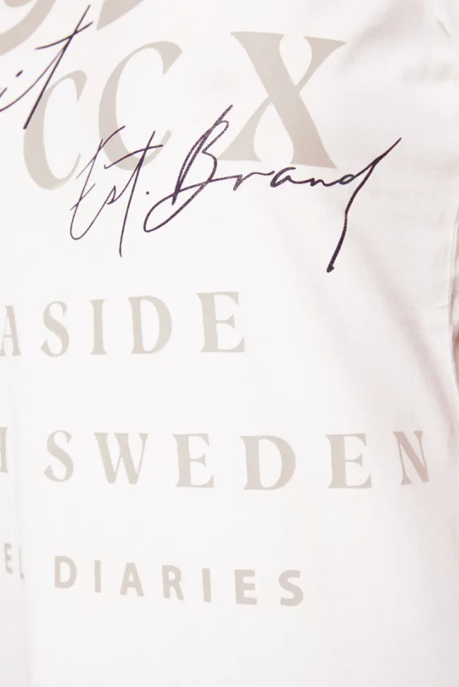 Damen CAMP DAVID & SOCCX T-Shirt mit V-Ausschnitt und Wording Print