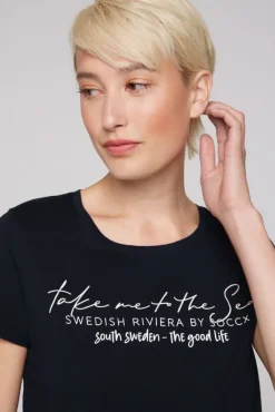 Damen CAMP DAVID & SOCCX T-Shirt  mit Wording Print
