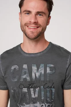 Herren CAMP DAVID & SOCCX T-Shirt Oil Dyed mit Photoprint