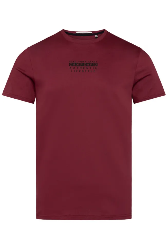 Herren CAMP DAVID & SOCCX T-Shirt Rundhals mit Logo Print