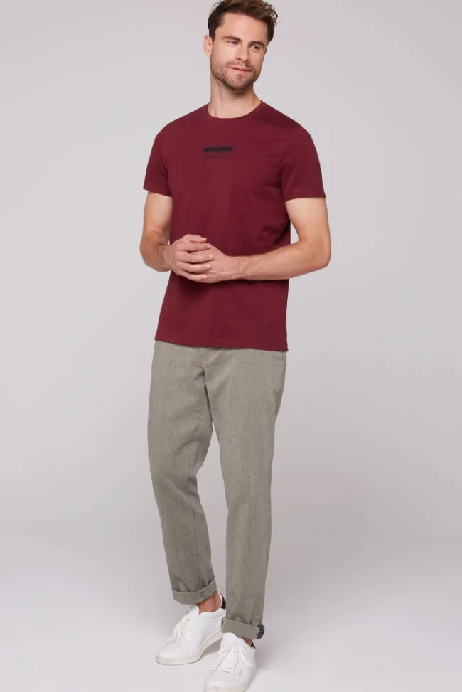 Herren CAMP DAVID & SOCCX T-Shirt Rundhals mit Logo Print