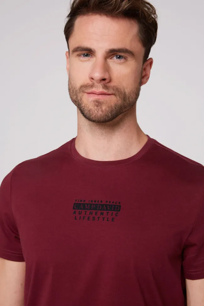 Herren CAMP DAVID & SOCCX T-Shirt Rundhals mit Logo Print