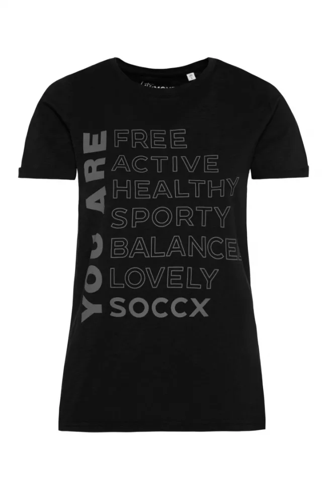 Damen CAMP DAVID & SOCCX T-Shirt Rundhals mit Wording Print