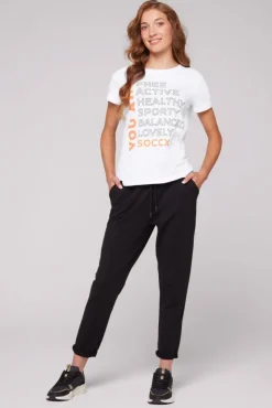 Damen CAMP DAVID & SOCCX T-Shirt Rundhals mit Wording Print