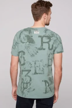 Herren CAMP DAVID & SOCCX T-Shirt V-Neck mit All Over Print