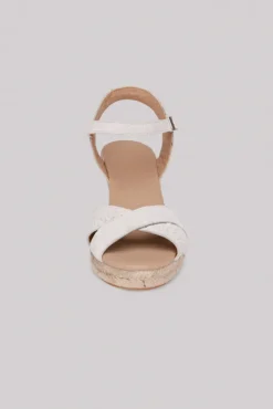 Damen CAMP DAVID & SOCCX Veloursleder-Espadrille mit Keilabsatz