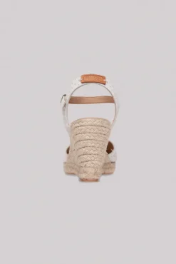 Damen CAMP DAVID & SOCCX Veloursleder-Espadrille mit Keilabsatz