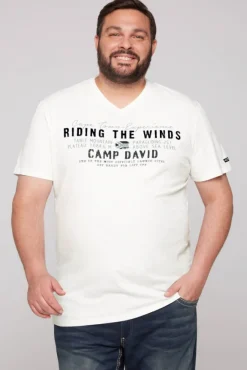 Herren CAMP DAVID & SOCCX V-Shirt mit Flockprint